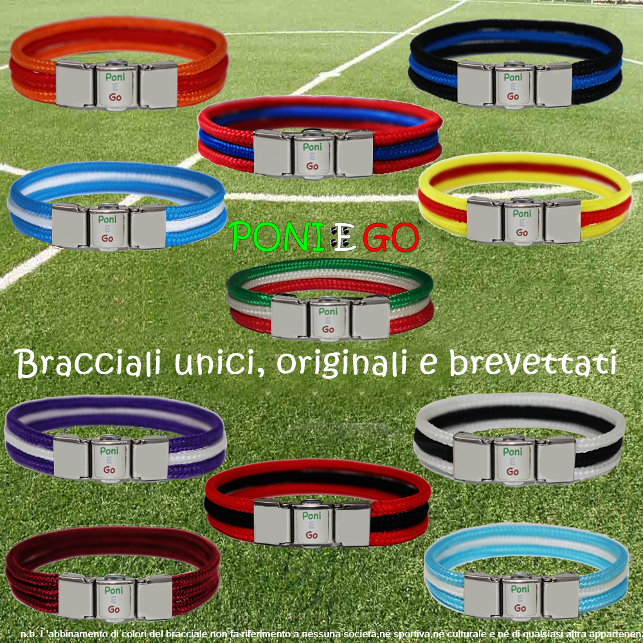 bracciali calcio squadre poni e go