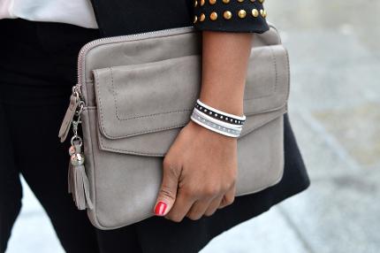 chic bracciale con borchie